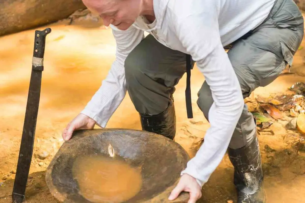 "Panning for gold" method searching for gold
