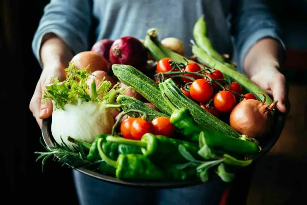 Fresh vegetables from garden